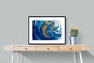 Liquid Marble-Wall_Art-80 x 60cm-Framed Print-Black-Pixalot