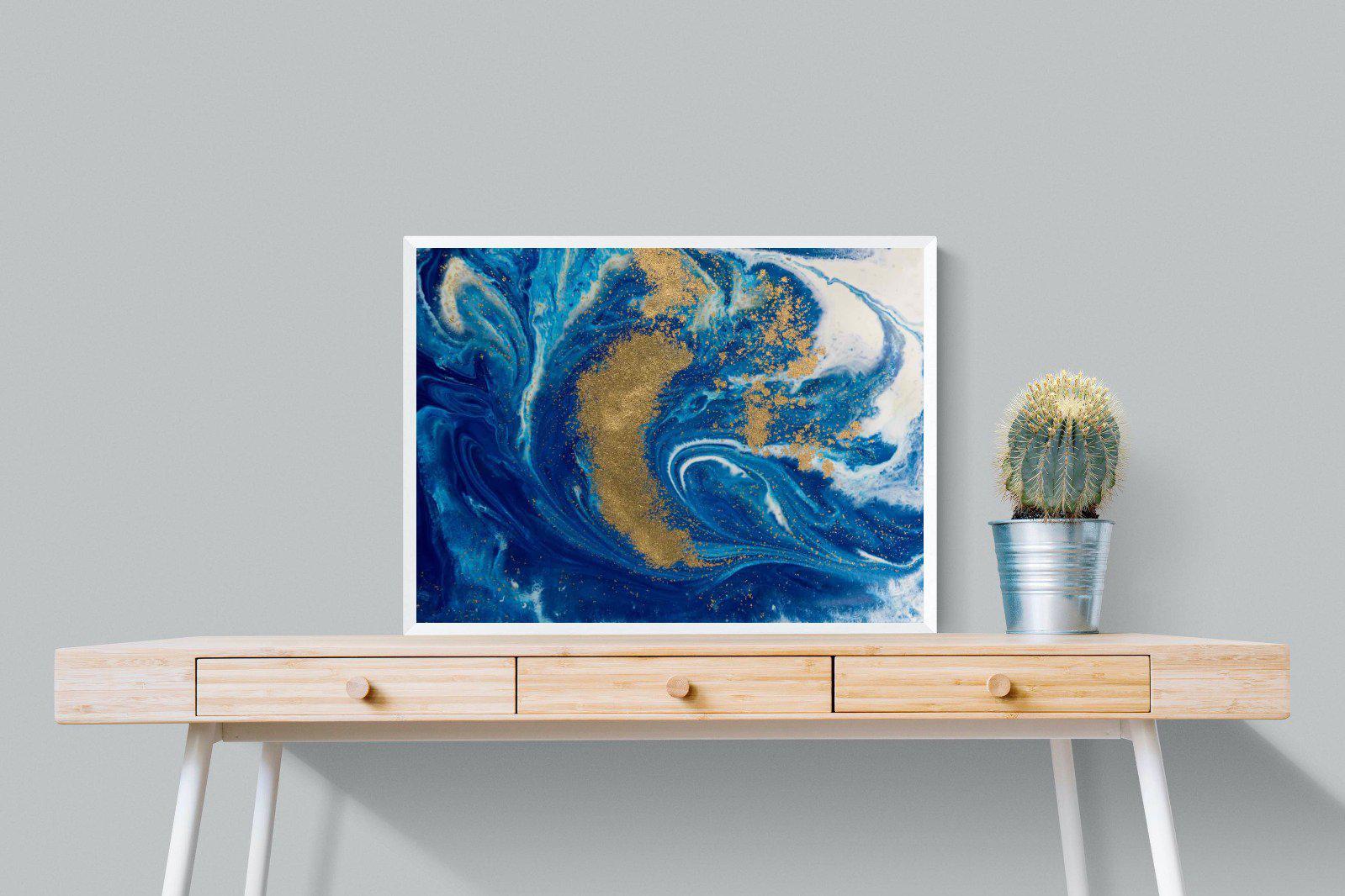 Liquid Marble-Wall_Art-80 x 60cm-Mounted Canvas-White-Pixalot