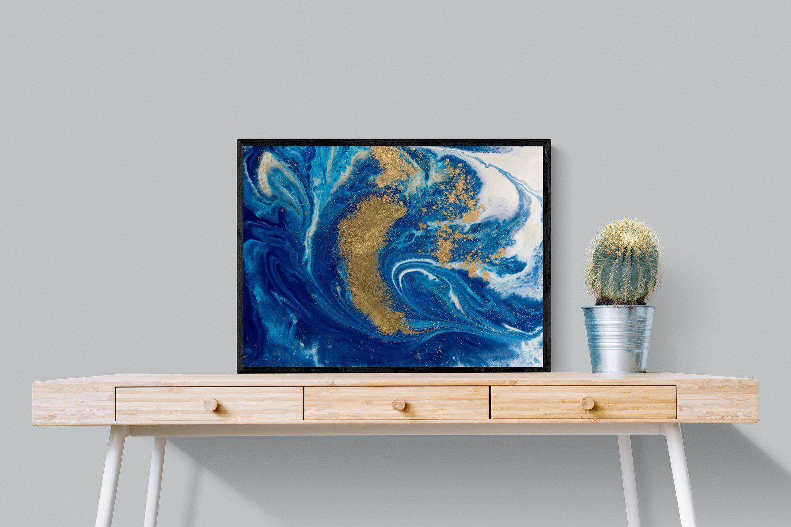 Liquid Marble-Wall_Art-80 x 60cm-Mounted Canvas-Black-Pixalot