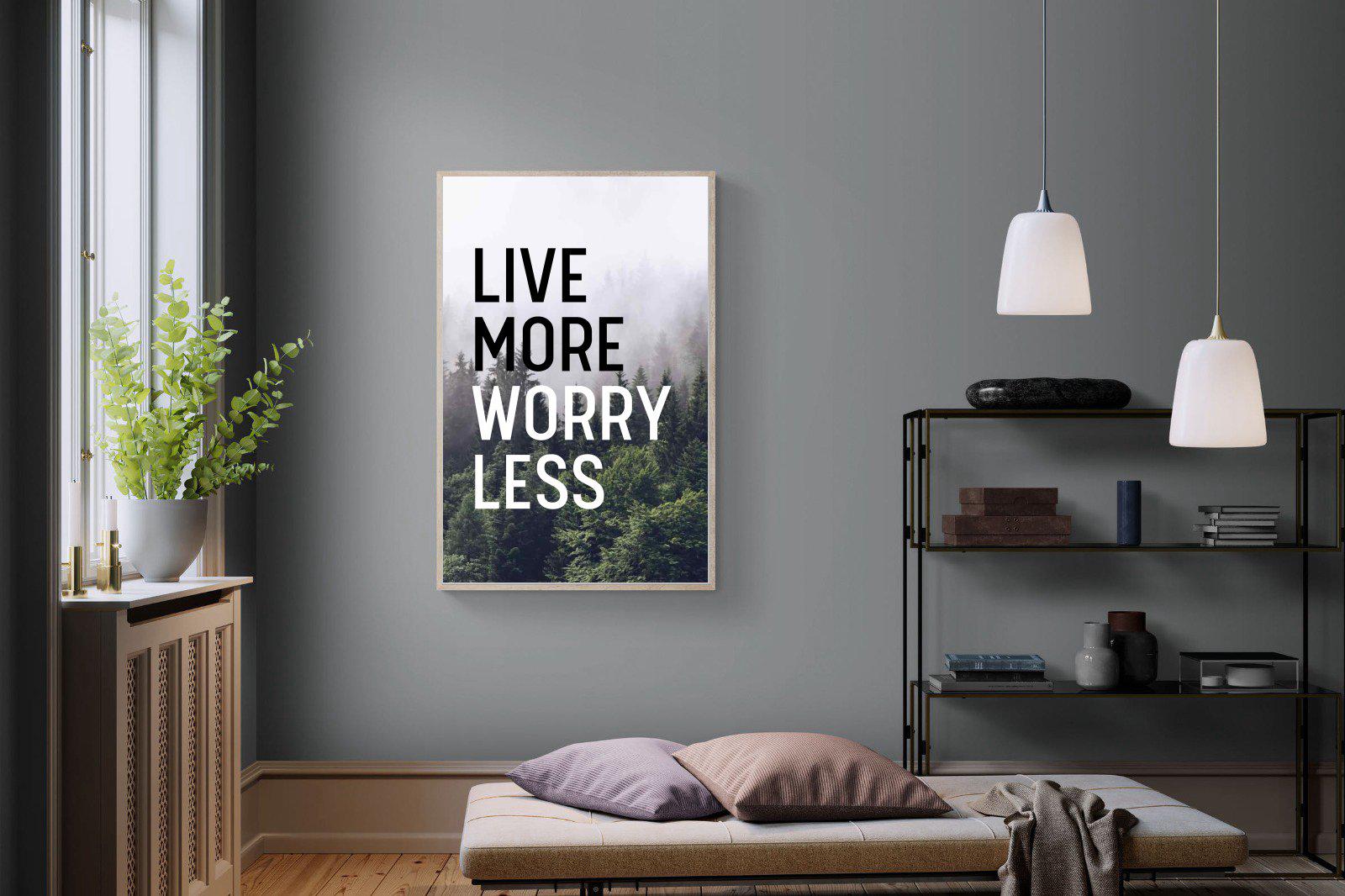 Live More Worry Less-Wall_Art-100 x 150cm-Mounted Canvas-Wood-Pixalot