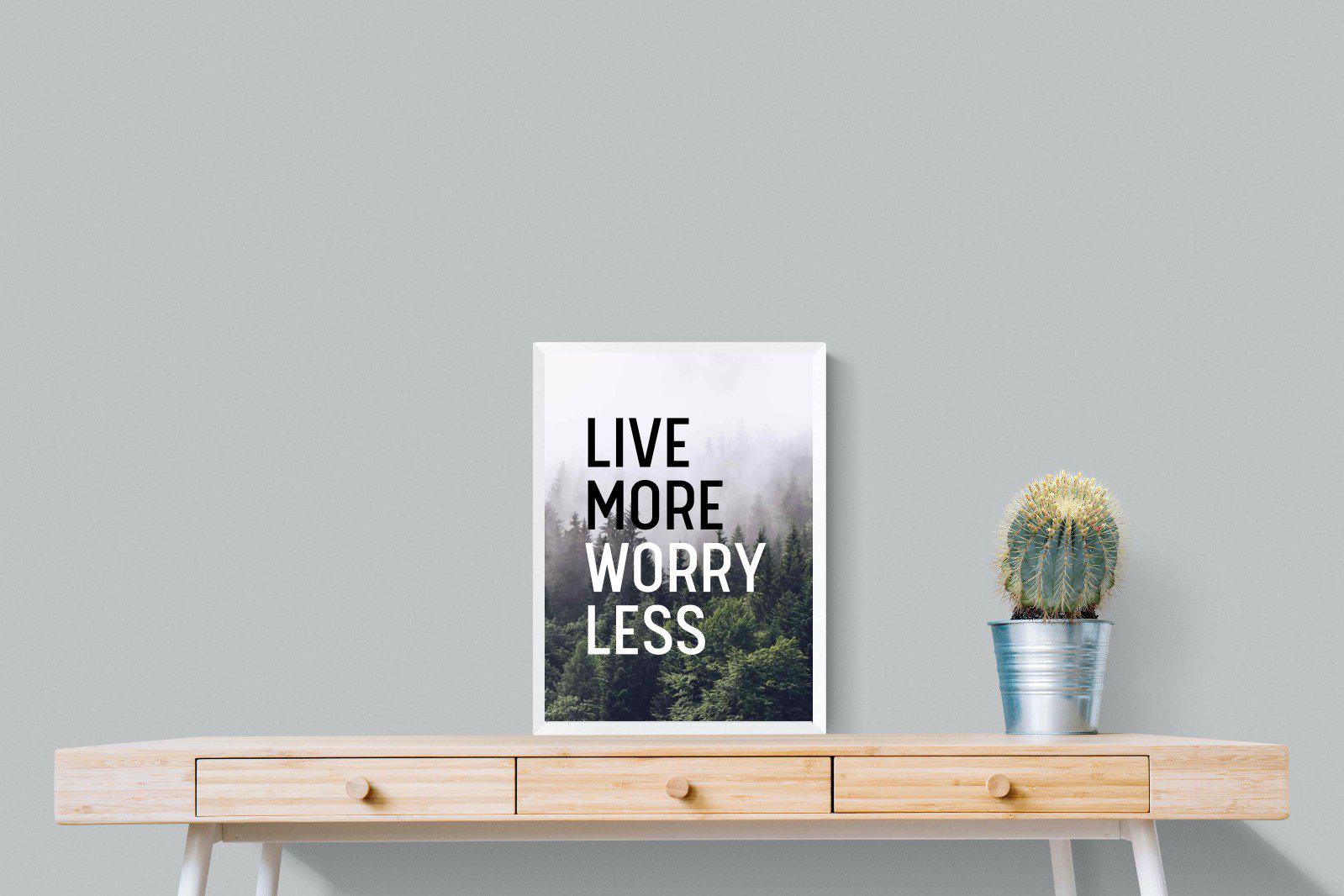 Live More Worry Less-Wall_Art-45 x 60cm-Mounted Canvas-White-Pixalot