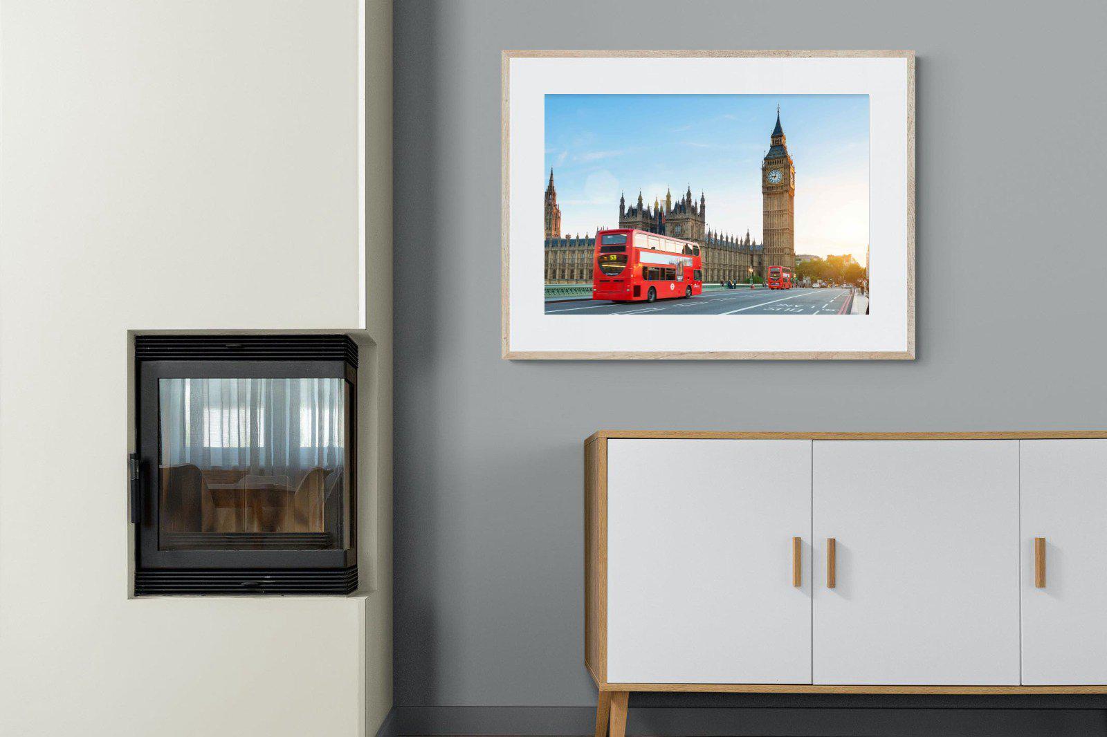 London Bridge-Wall_Art-100 x 75cm-Framed Print-Wood-Pixalot