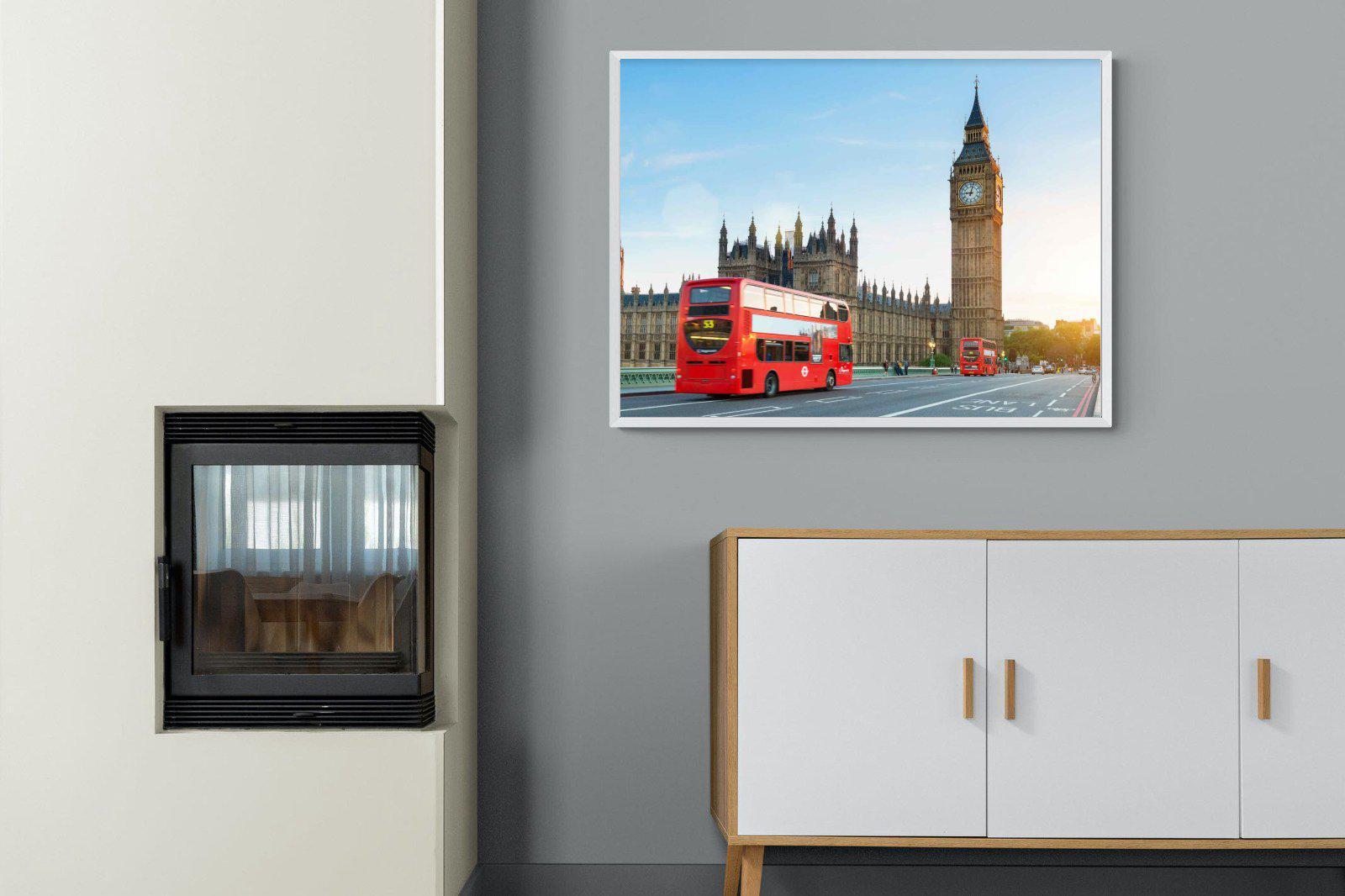 London Bridge-Wall_Art-100 x 75cm-Mounted Canvas-White-Pixalot