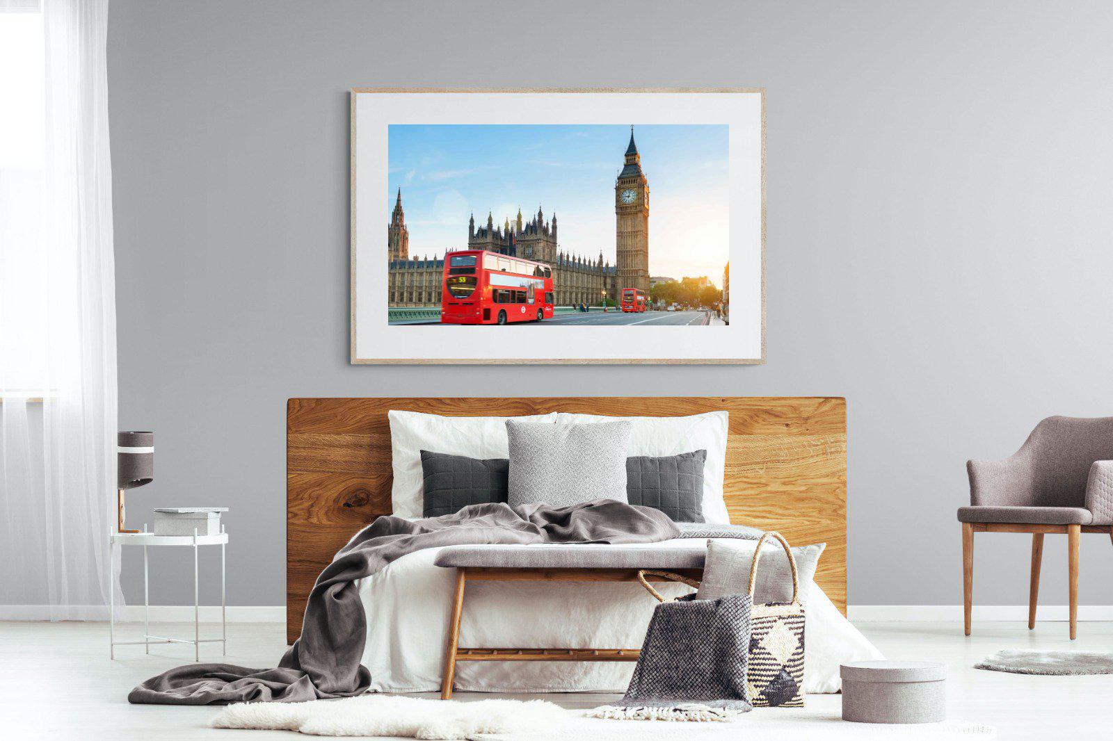 London Bridge-Wall_Art-150 x 100cm-Framed Print-Wood-Pixalot