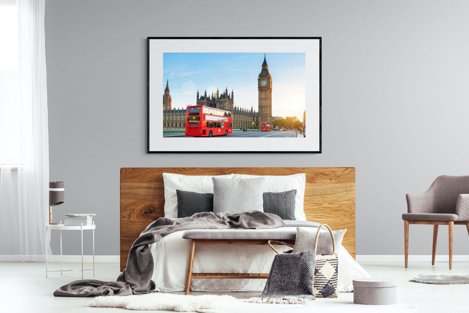 London Bridge-Wall_Art-150 x 100cm-Framed Print-Black-Pixalot