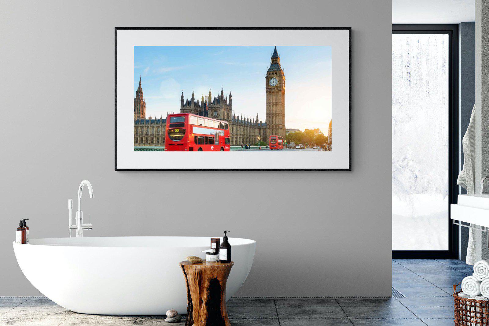 London Bridge-Wall_Art-180 x 110cm-Framed Print-Black-Pixalot