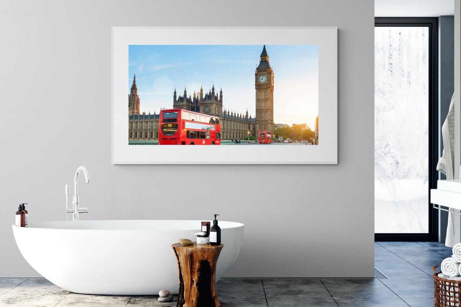 London Bridge-Wall_Art-180 x 110cm-Framed Print-White-Pixalot