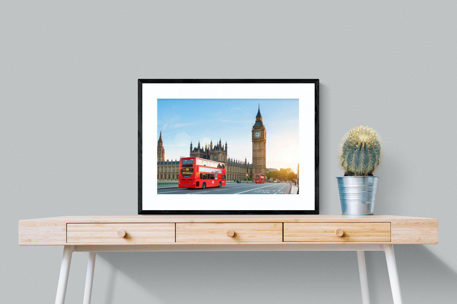 London Bridge-Wall_Art-80 x 60cm-Framed Print-Black-Pixalot