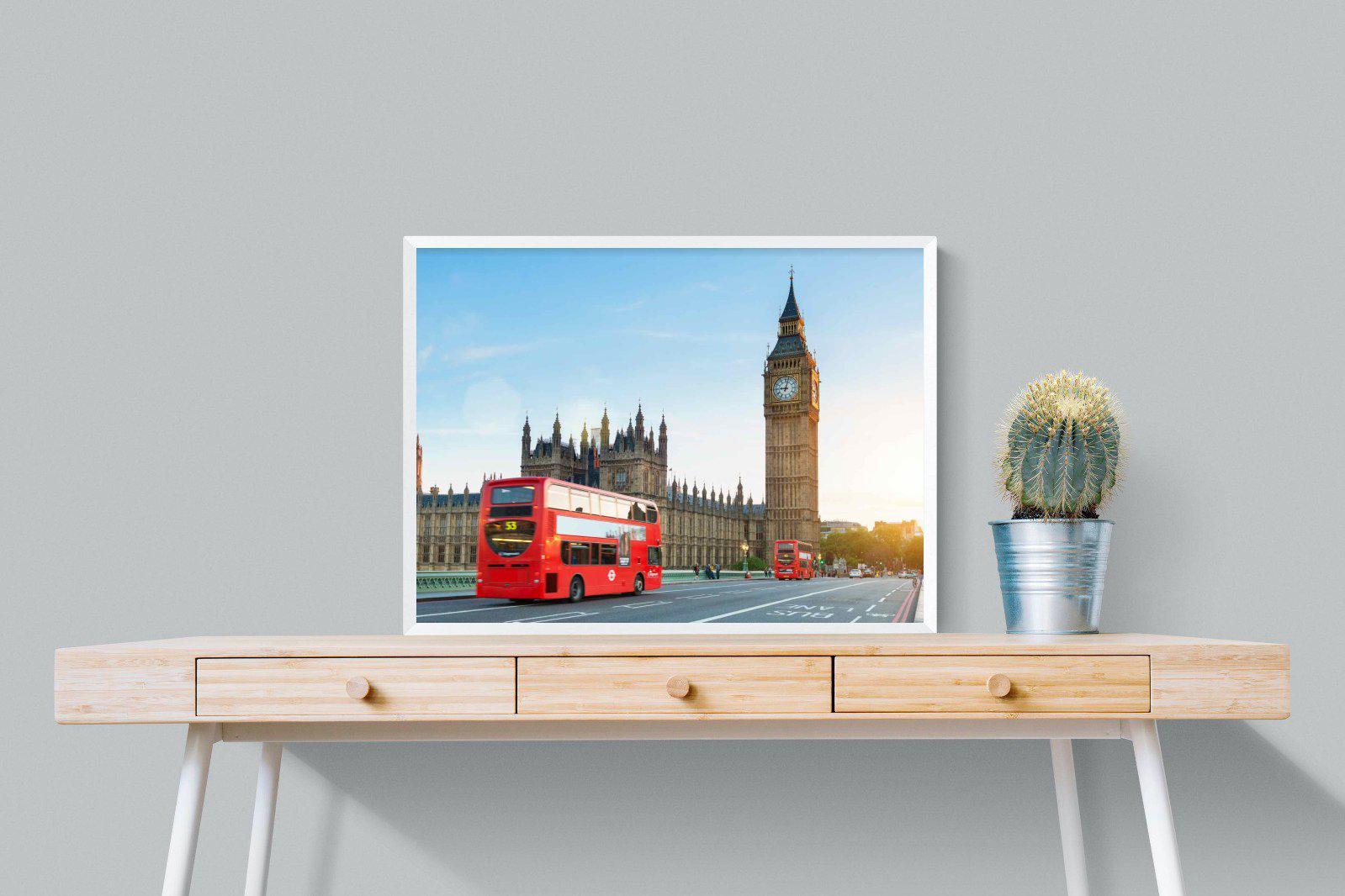 London Bridge-Wall_Art-80 x 60cm-Mounted Canvas-White-Pixalot