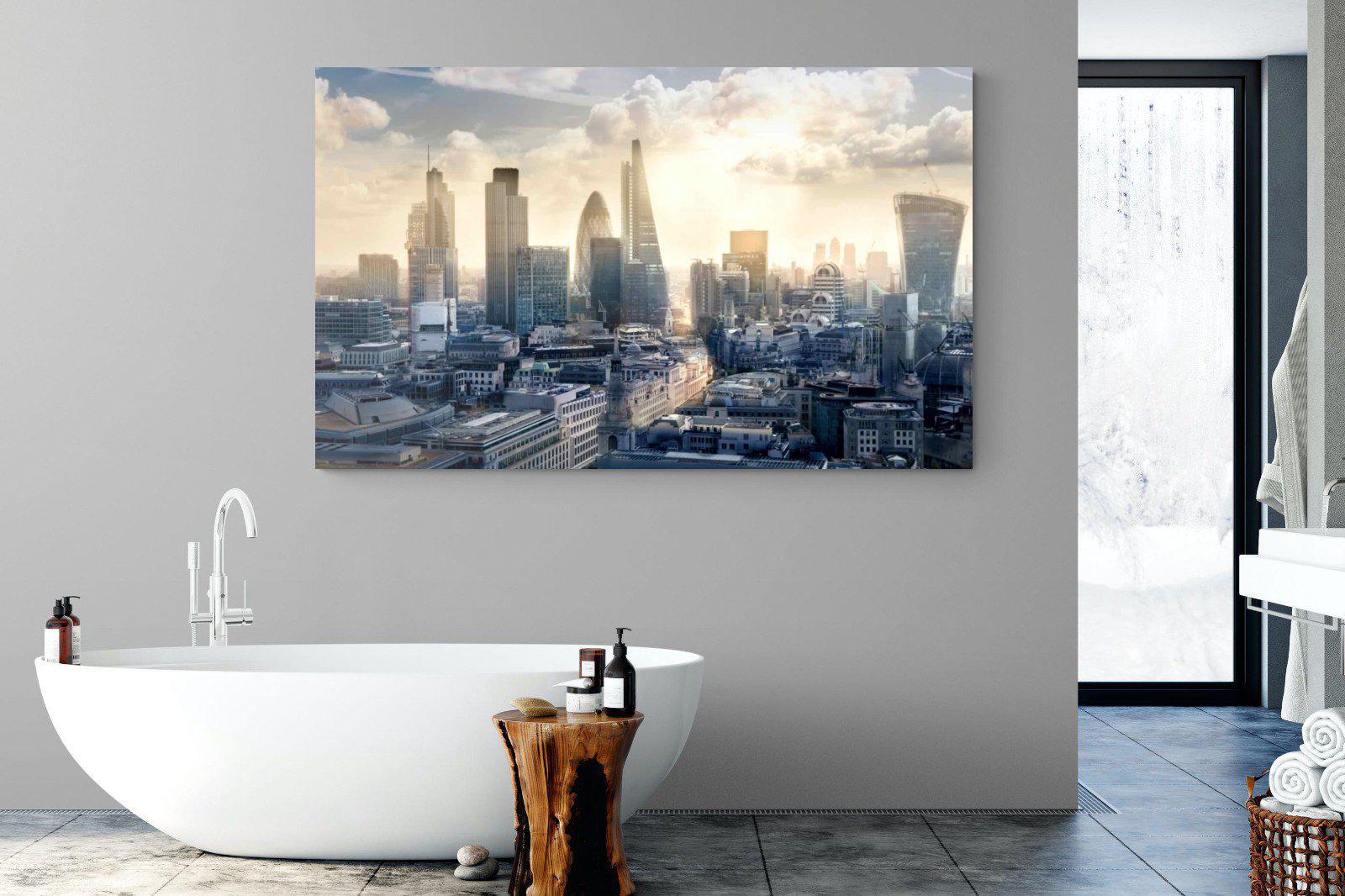 London Dawn-Wall_Art-180 x 110cm-Mounted Canvas-No Frame-Pixalot