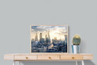 London Dawn-Wall_Art-80 x 60cm-Mounted Canvas-Wood-Pixalot