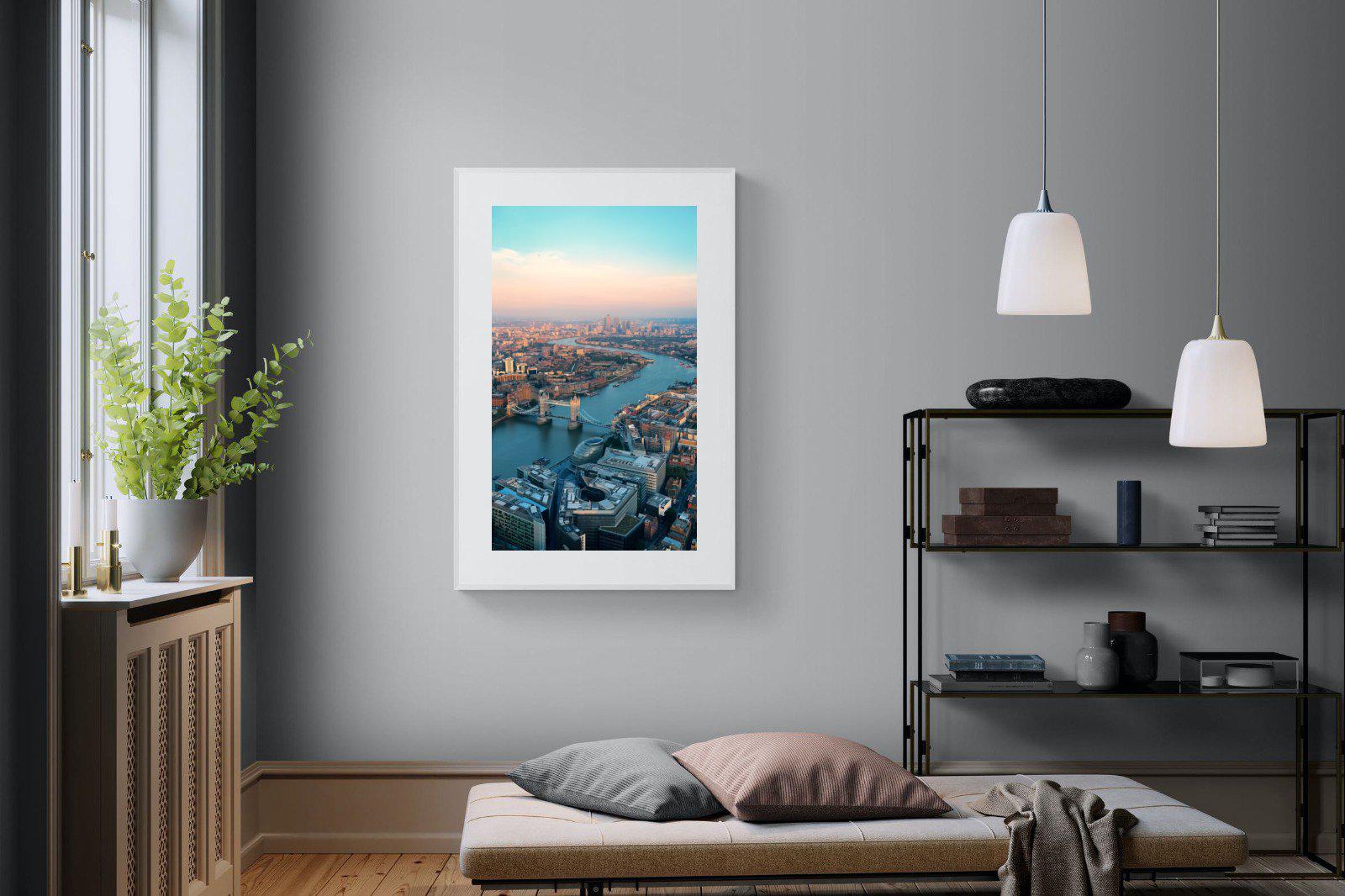 London-Wall_Art-100 x 150cm-Framed Print-White-Pixalot