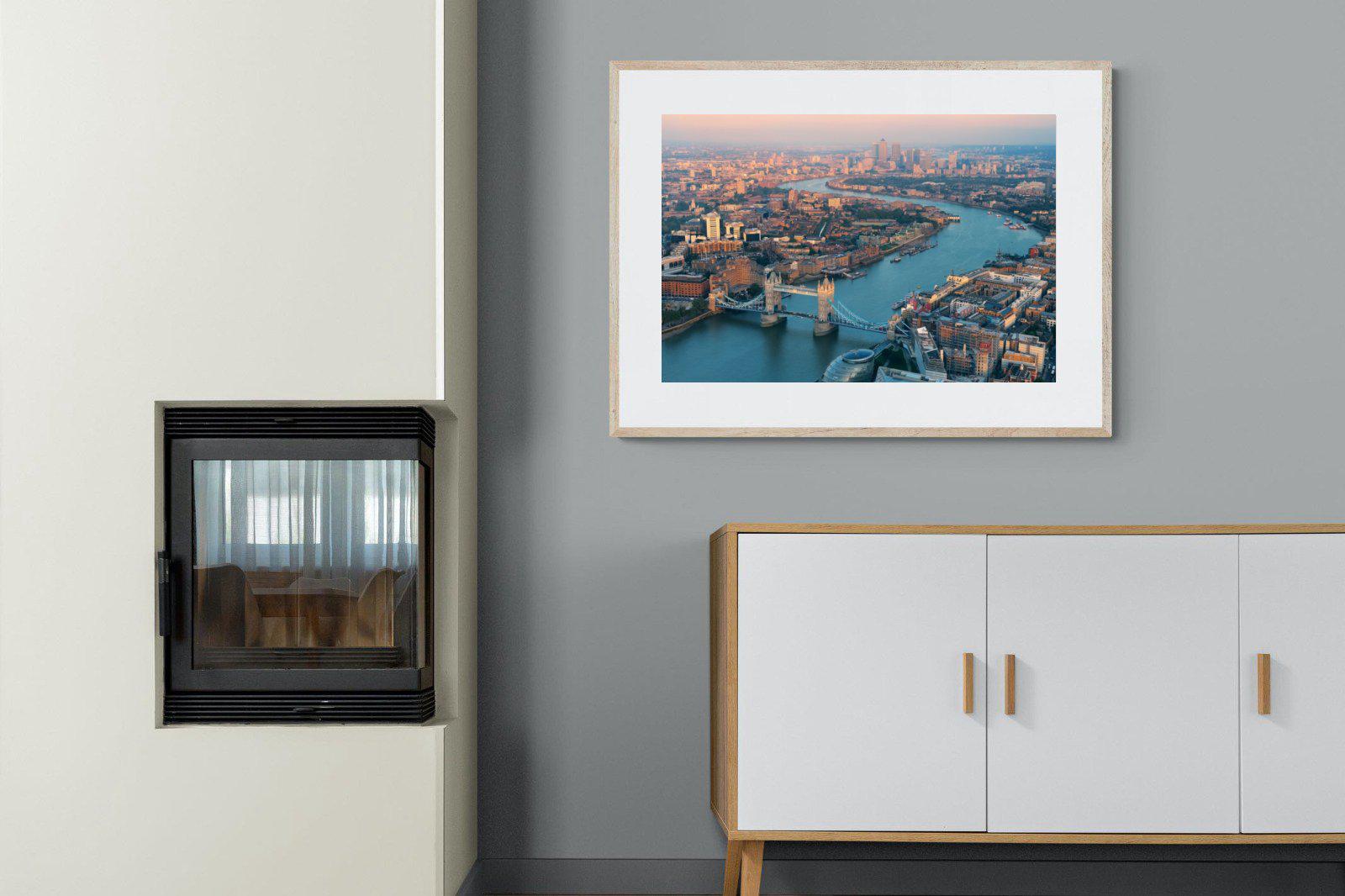 London-Wall_Art-100 x 75cm-Framed Print-Wood-Pixalot