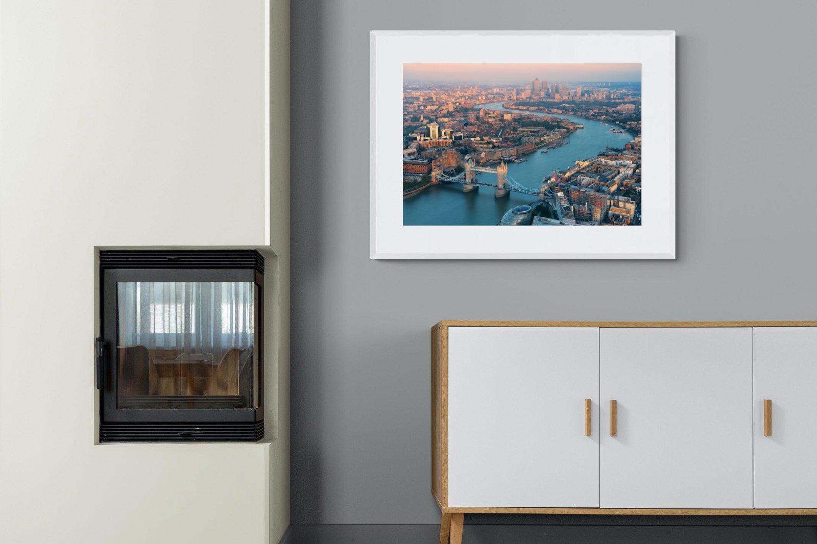 London-Wall_Art-100 x 75cm-Framed Print-White-Pixalot