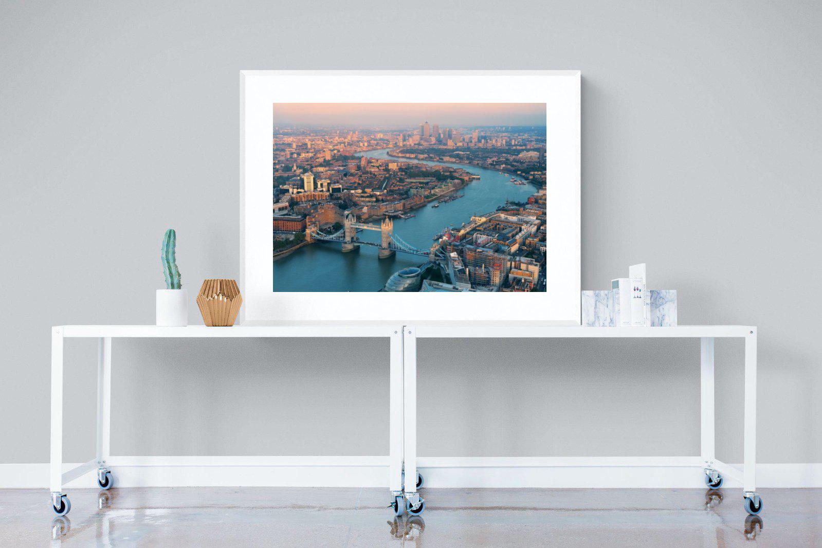 London-Wall_Art-120 x 90cm-Framed Print-White-Pixalot