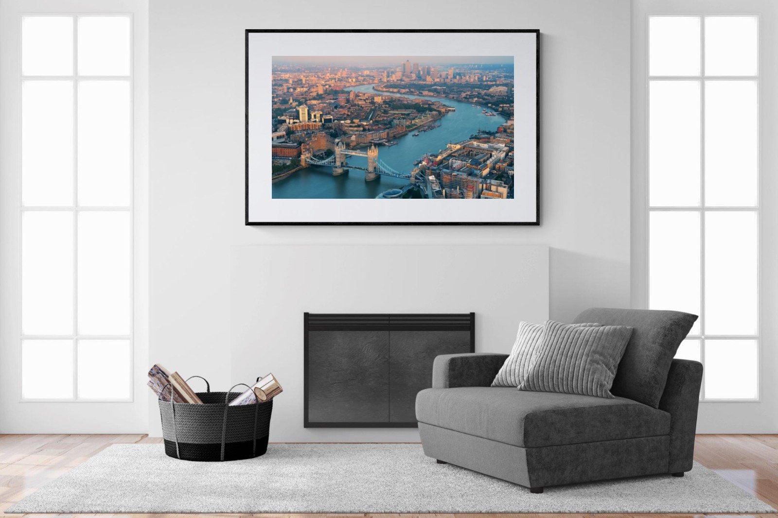 London-Wall_Art-150 x 100cm-Framed Print-Black-Pixalot