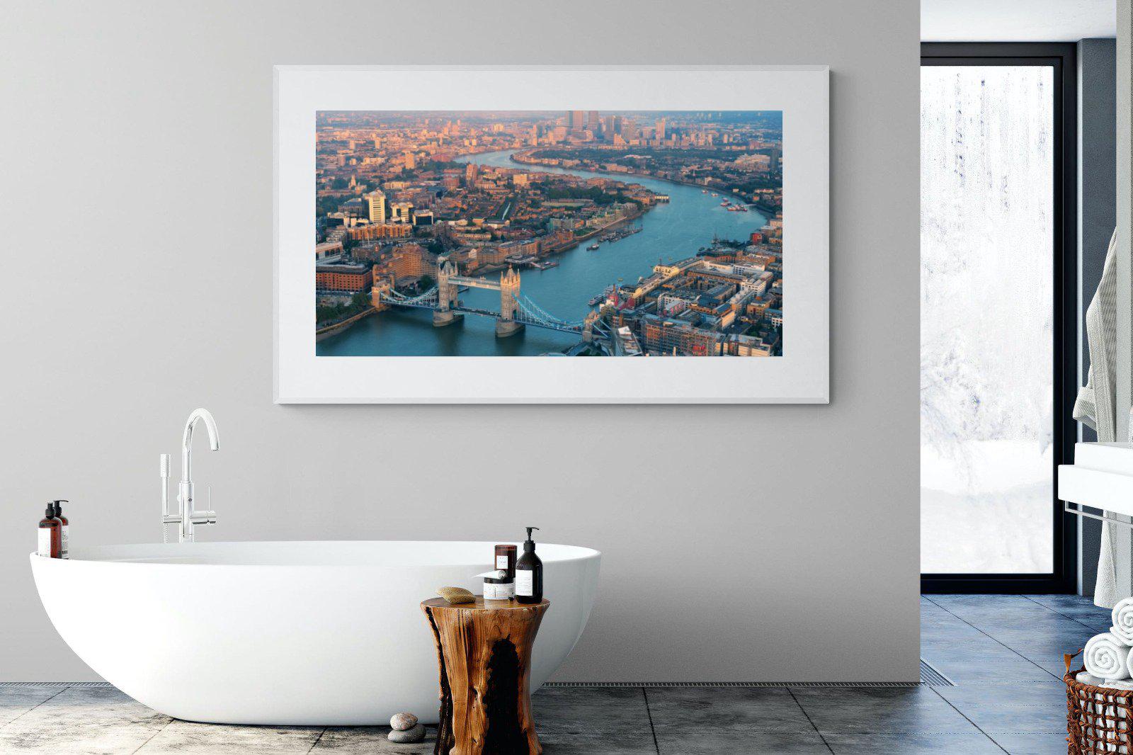 London-Wall_Art-180 x 110cm-Framed Print-White-Pixalot