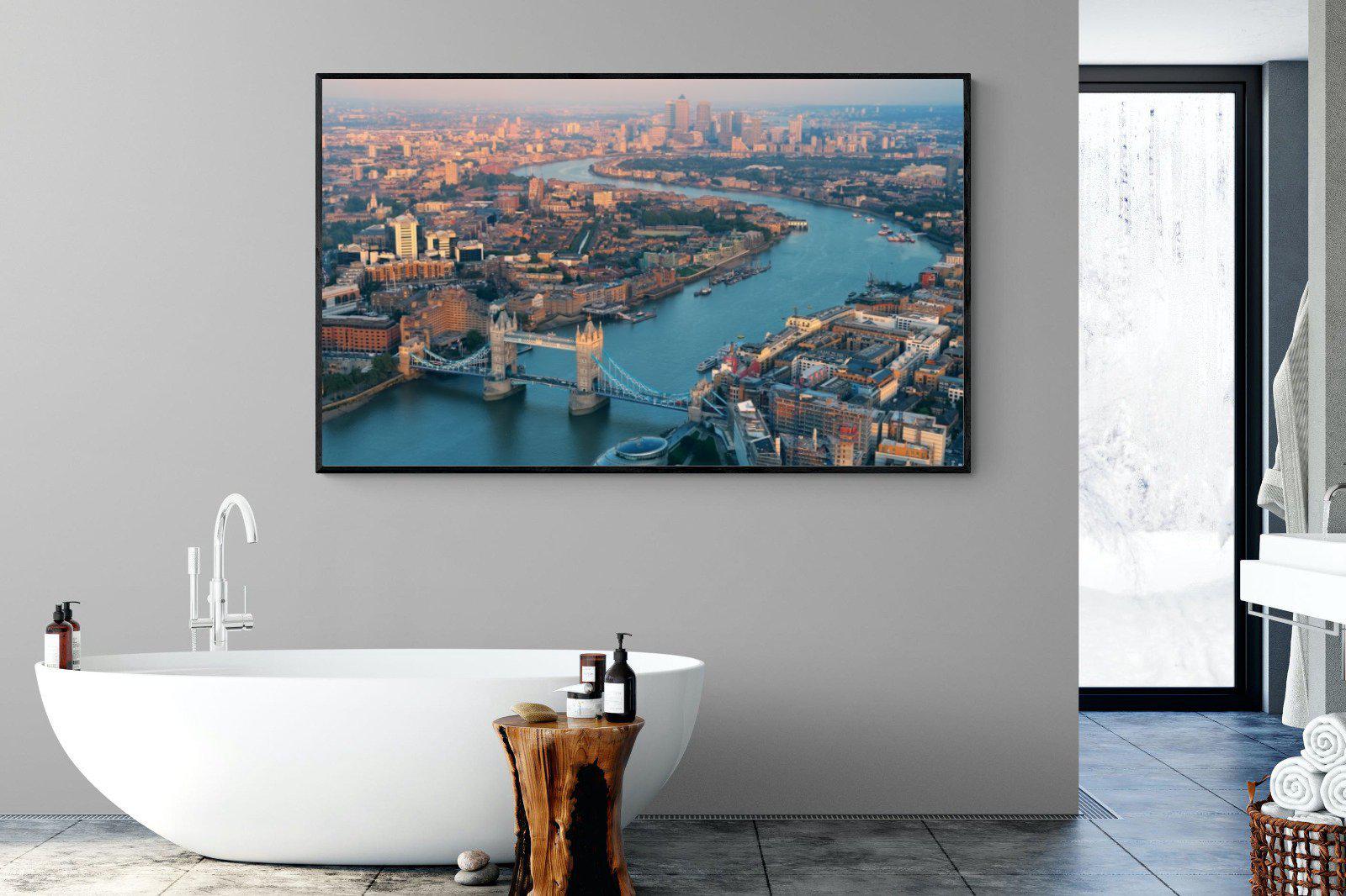 London-Wall_Art-180 x 110cm-Mounted Canvas-Black-Pixalot