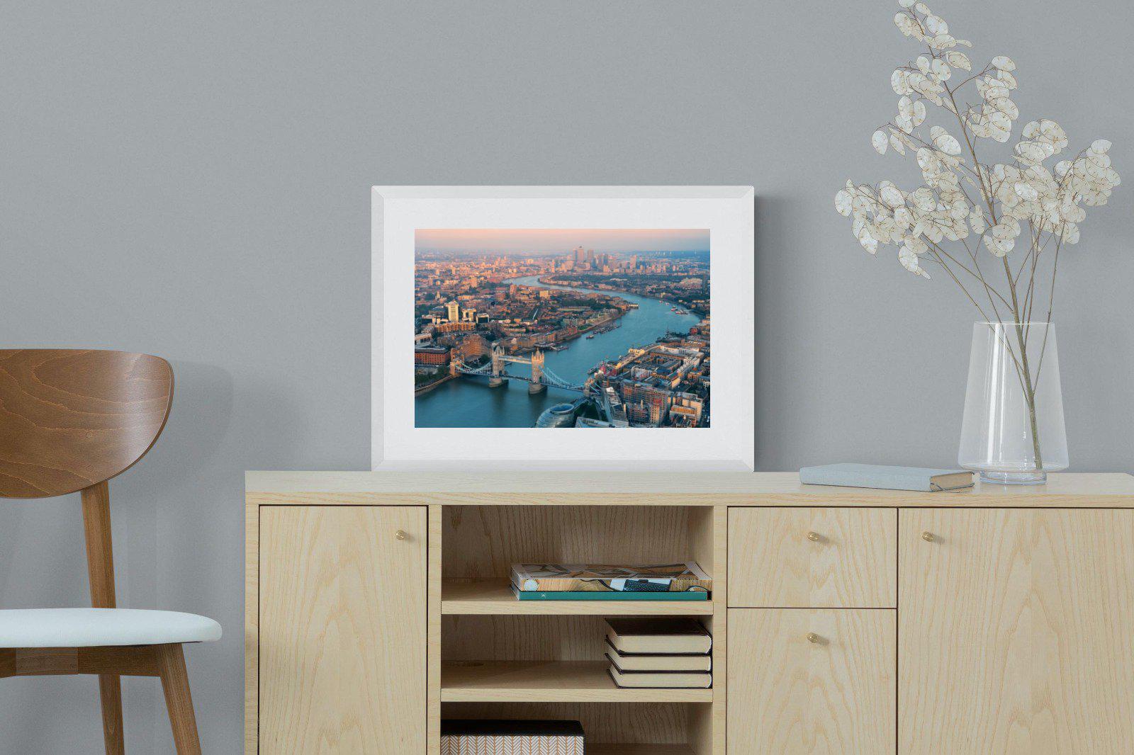 London-Wall_Art-60 x 45cm-Framed Print-White-Pixalot