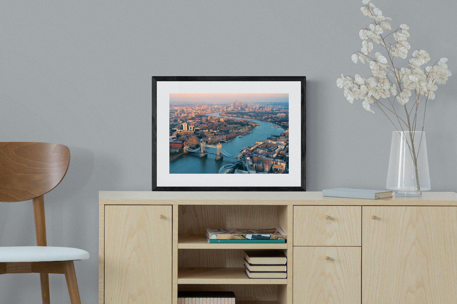 London-Wall_Art-60 x 45cm-Framed Print-Black-Pixalot