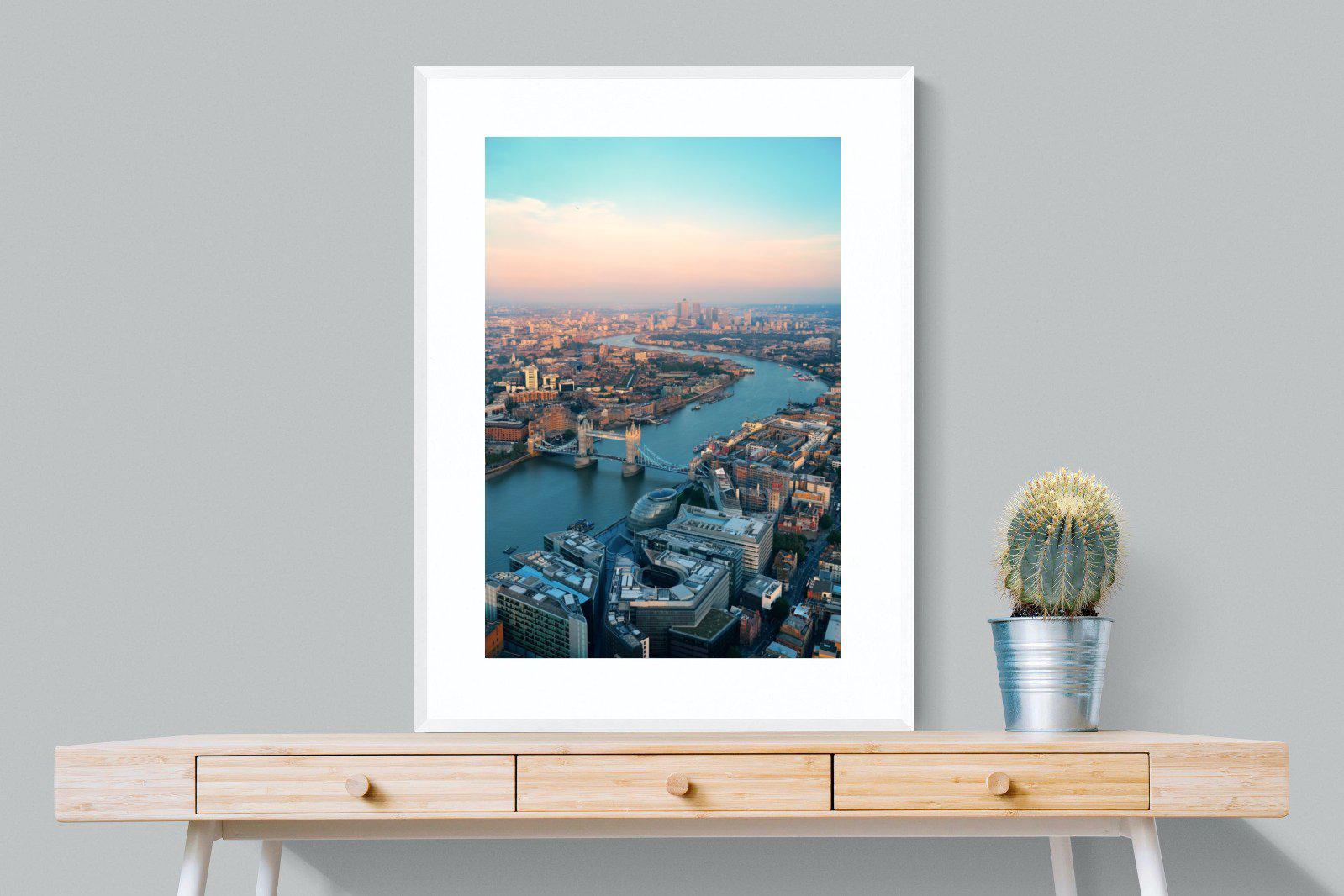 London-Wall_Art-75 x 100cm-Framed Print-White-Pixalot