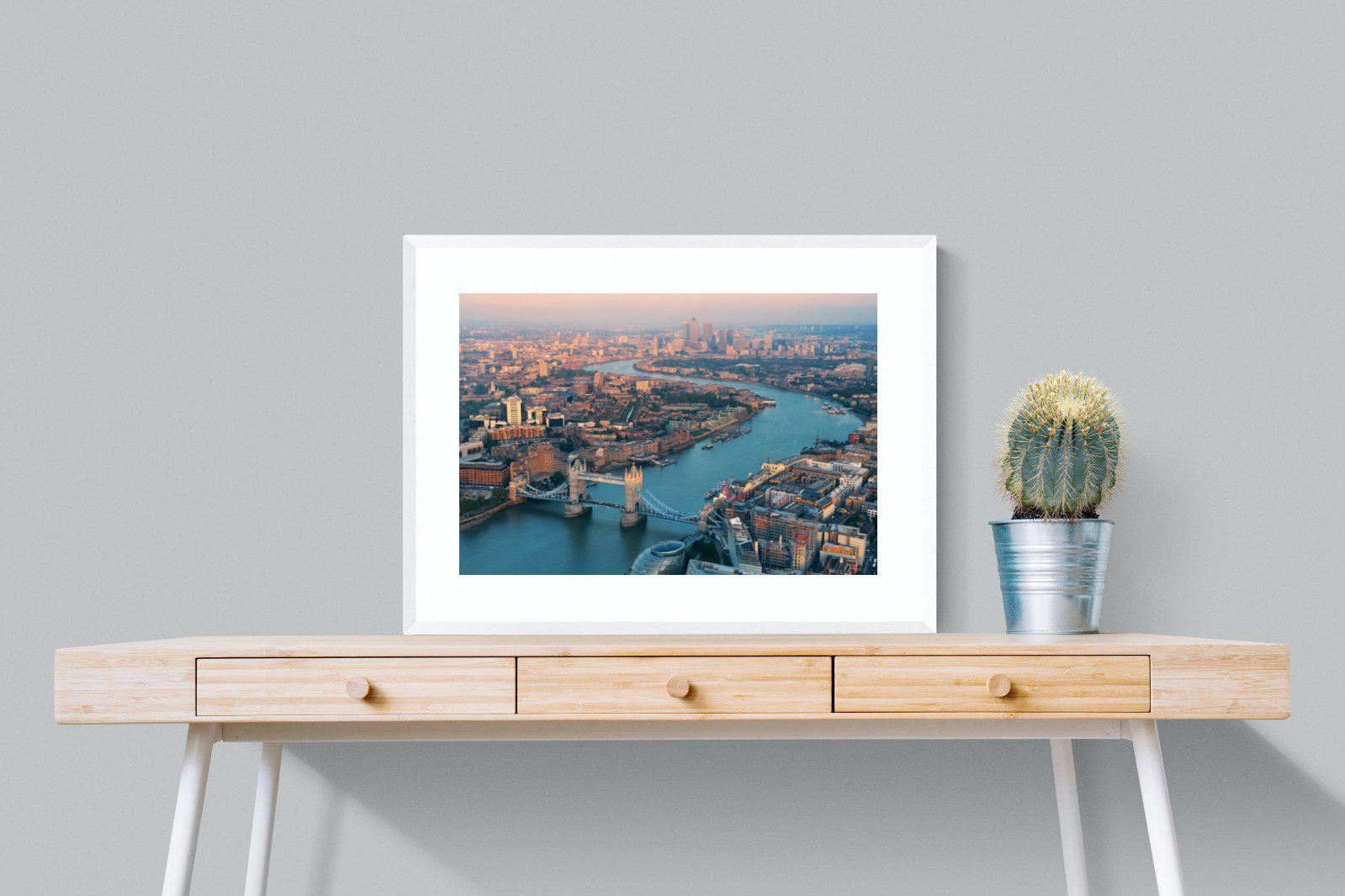 London-Wall_Art-80 x 60cm-Framed Print-White-Pixalot