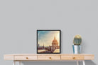 London's Cathedral-Wall_Art-50 x 50cm-Mounted Canvas-Black-Pixalot