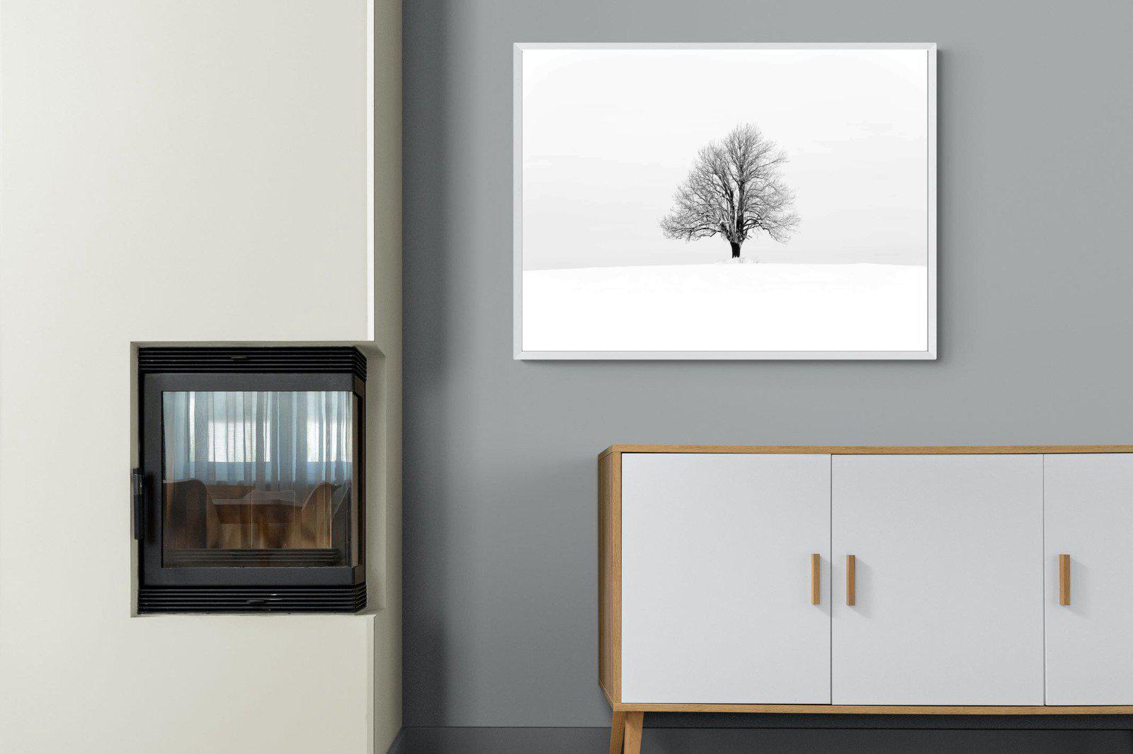 Lone Tree-Wall_Art-100 x 75cm-Mounted Canvas-White-Pixalot