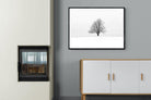 Lone Tree-Wall_Art-100 x 75cm-Mounted Canvas-Black-Pixalot