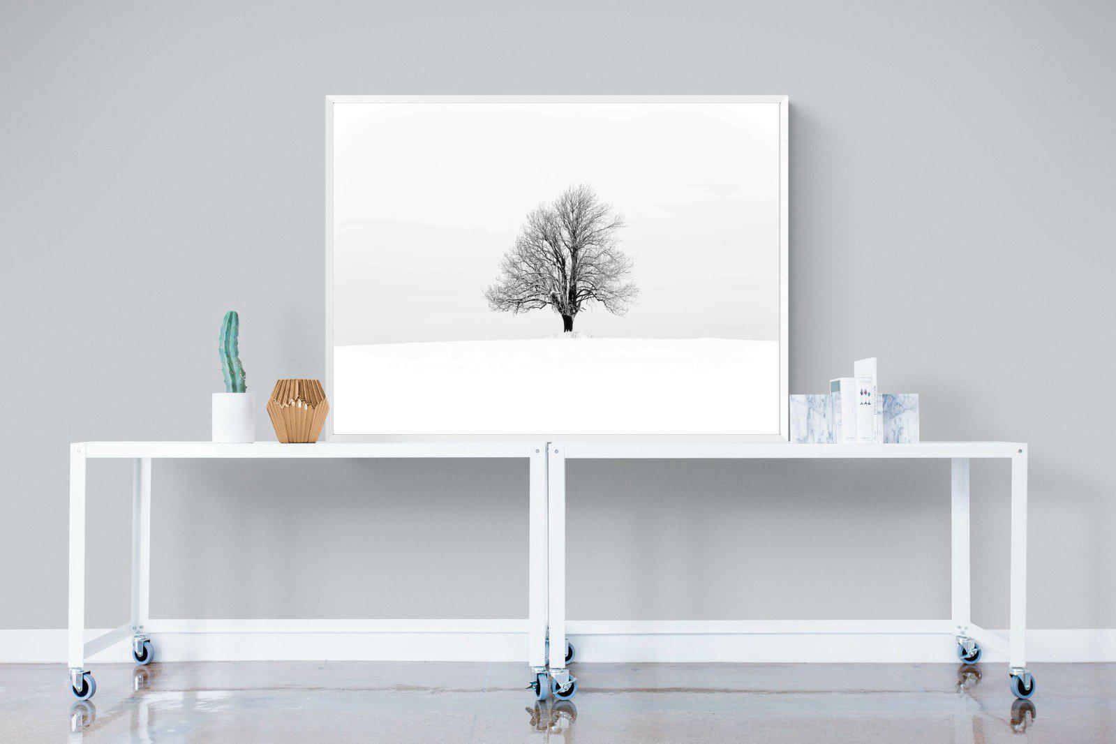 Lone Tree-Wall_Art-120 x 90cm-Mounted Canvas-White-Pixalot