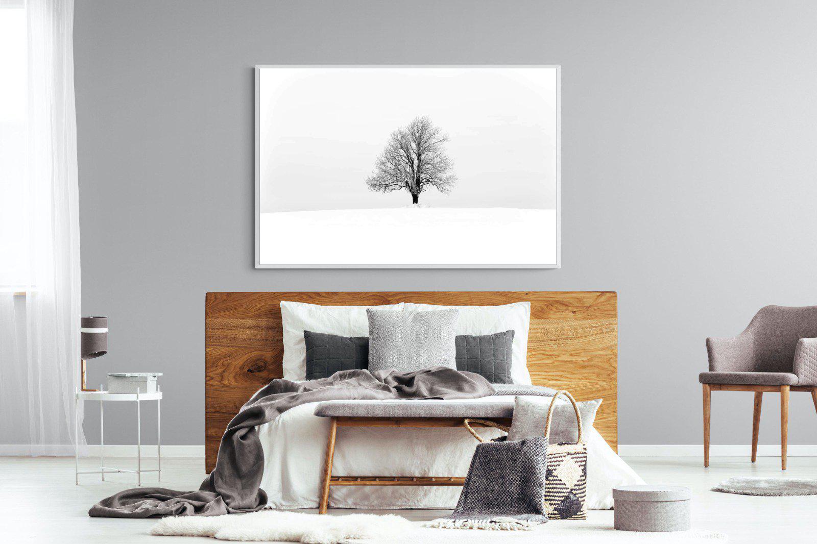 Lone Tree-Wall_Art-150 x 100cm-Mounted Canvas-White-Pixalot