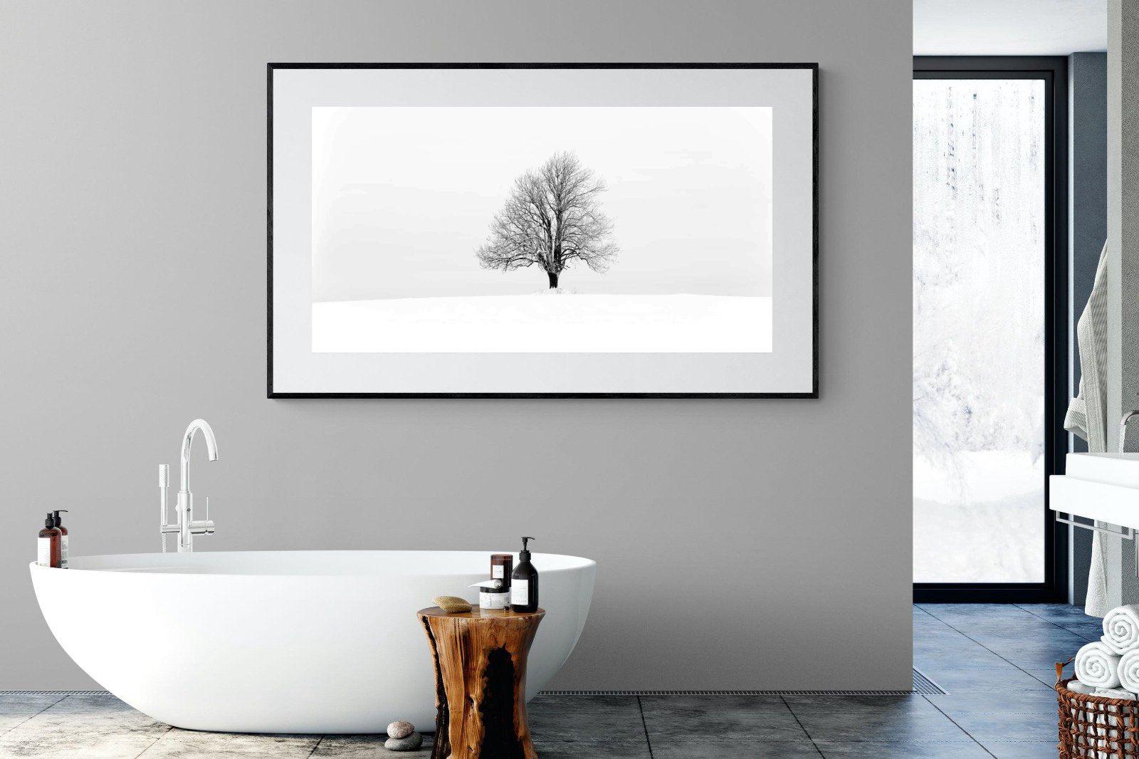 Lone Tree-Wall_Art-180 x 110cm-Framed Print-Black-Pixalot