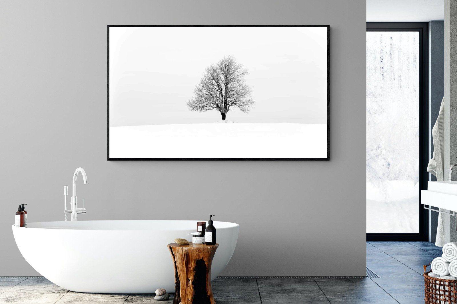 Lone Tree-Wall_Art-180 x 110cm-Mounted Canvas-Black-Pixalot