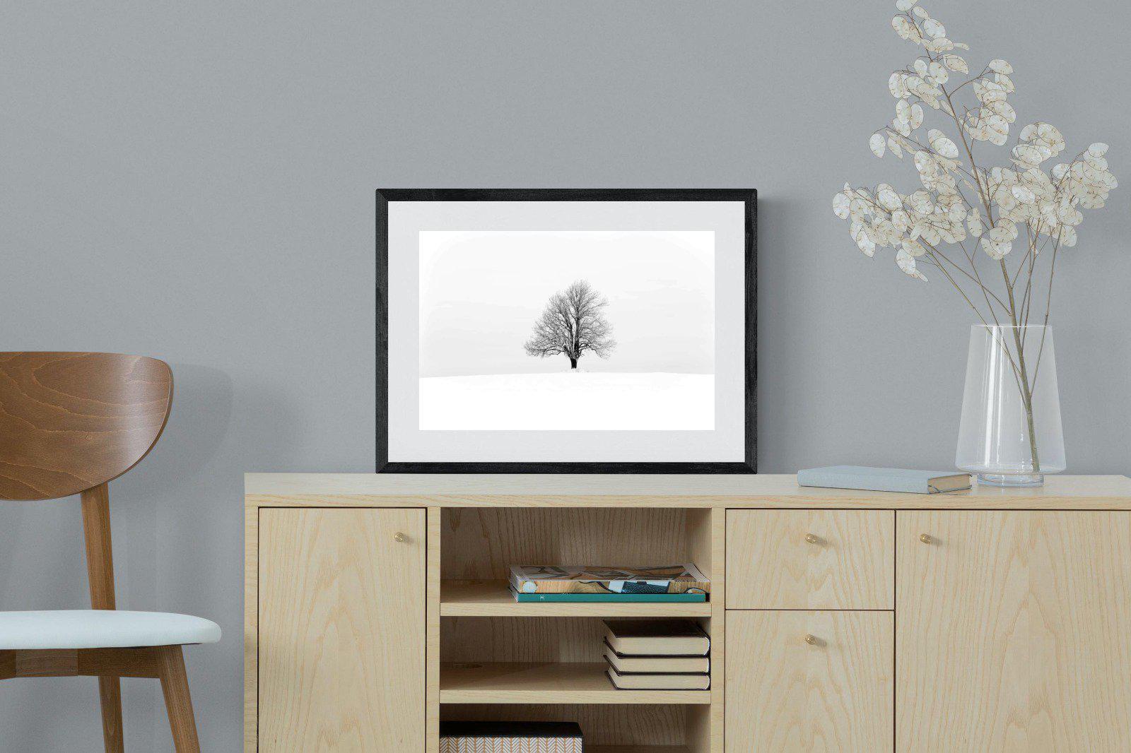 Lone Tree-Wall_Art-60 x 45cm-Framed Print-Black-Pixalot