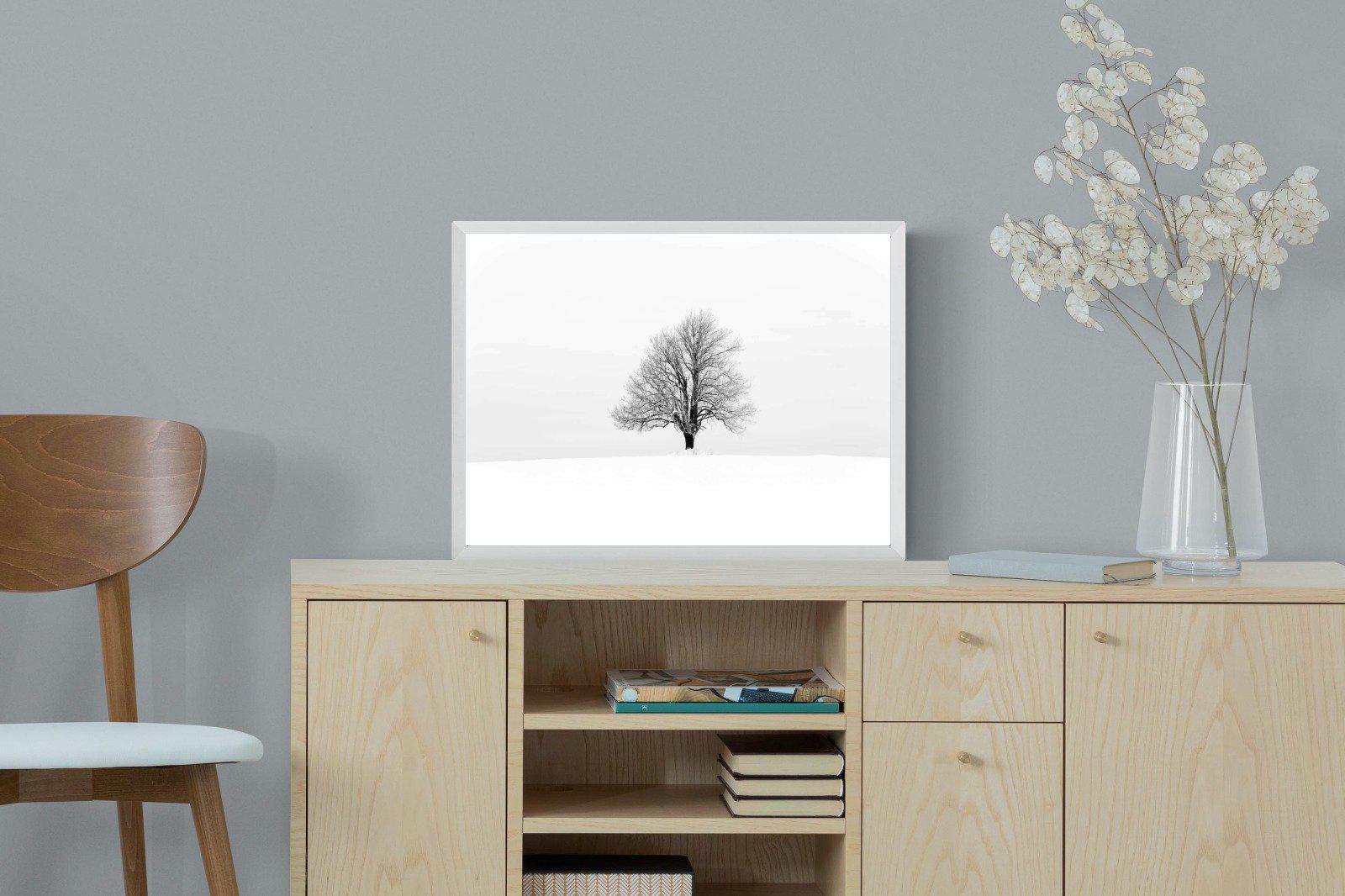 Lone Tree-Wall_Art-60 x 45cm-Mounted Canvas-White-Pixalot