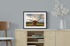 Long Horn-Wall_Art-60 x 45cm-Framed Print-Black-Pixalot