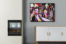 Lounging Ladies-Wall_Art-100 x 75cm-Mounted Canvas-Black-Pixalot