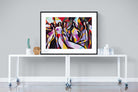 Lounging Ladies-Wall_Art-120 x 90cm-Framed Print-Black-Pixalot