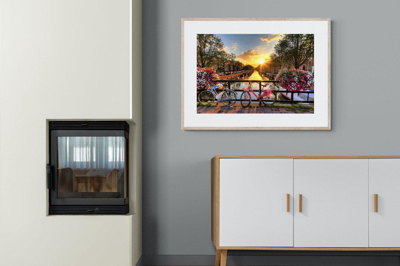 Love Bridge-Wall_Art-100 x 75cm-Framed Print-Wood-Pixalot