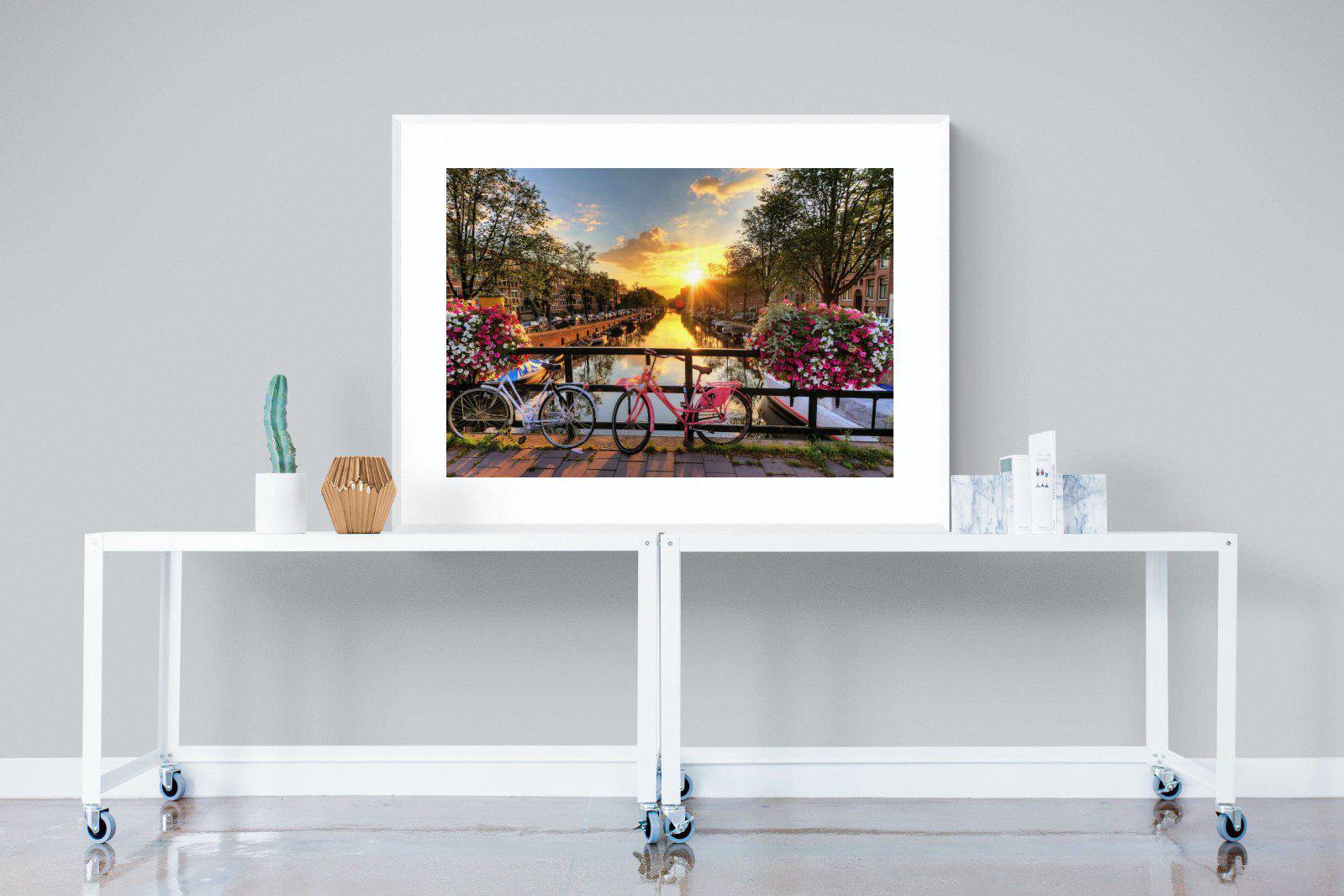 Love Bridge-Wall_Art-120 x 90cm-Framed Print-White-Pixalot