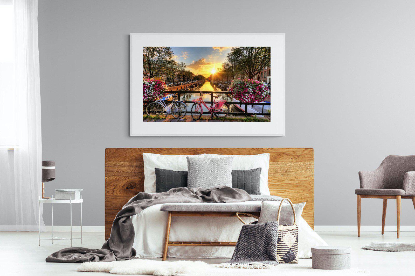 Love Bridge-Wall_Art-150 x 100cm-Framed Print-White-Pixalot