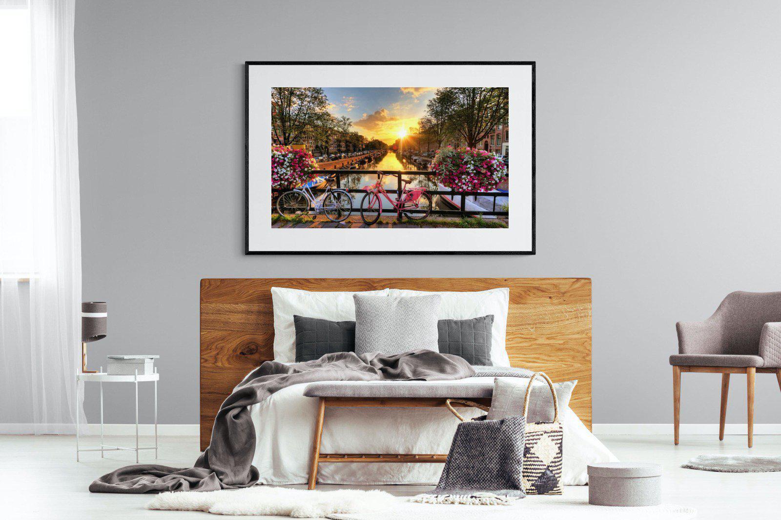 Love Bridge-Wall_Art-150 x 100cm-Framed Print-Black-Pixalot