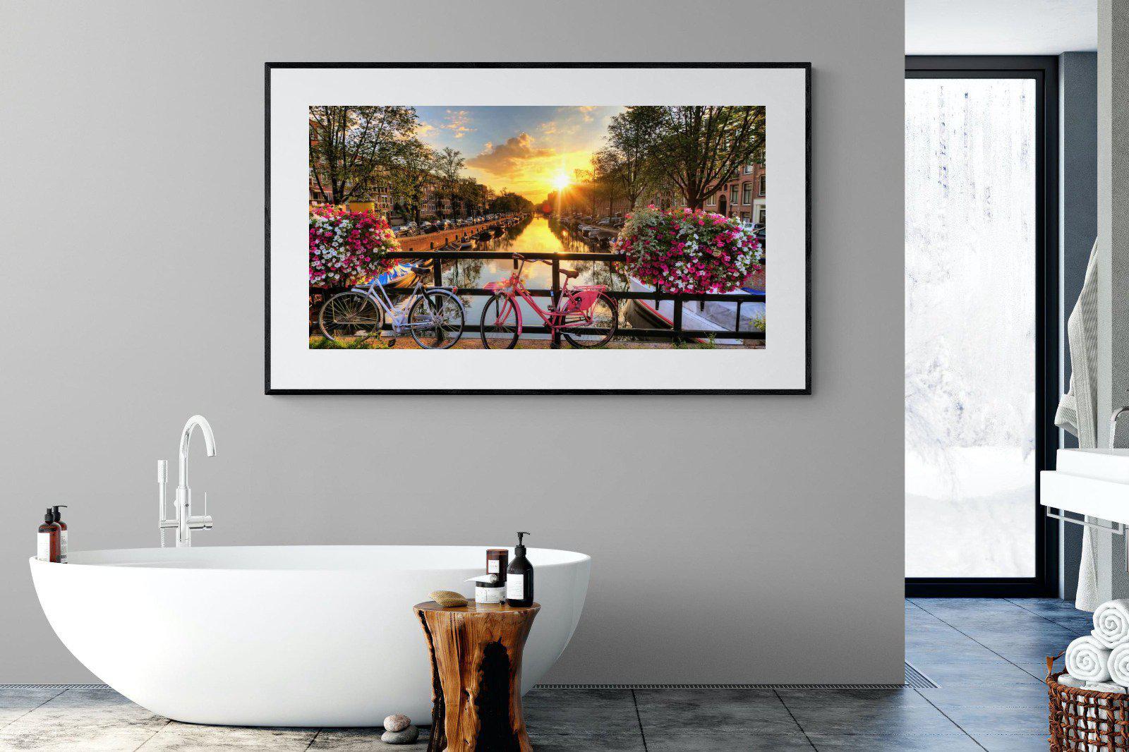 Love Bridge-Wall_Art-180 x 110cm-Framed Print-Black-Pixalot