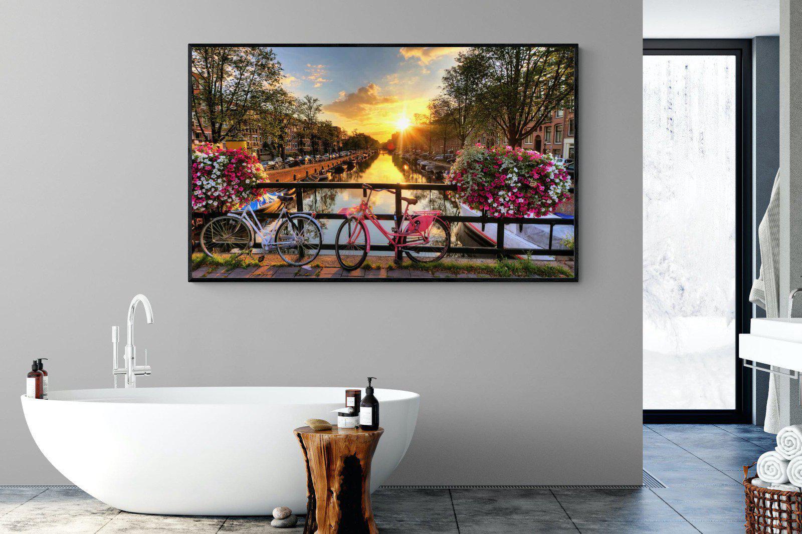 Love Bridge-Wall_Art-180 x 110cm-Mounted Canvas-Black-Pixalot