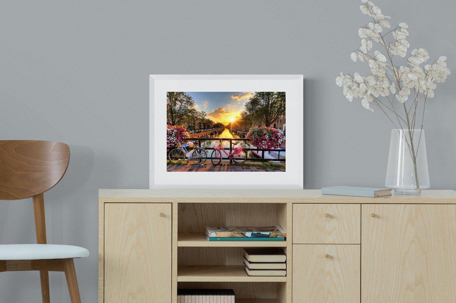 Love Bridge-Wall_Art-60 x 45cm-Framed Print-White-Pixalot