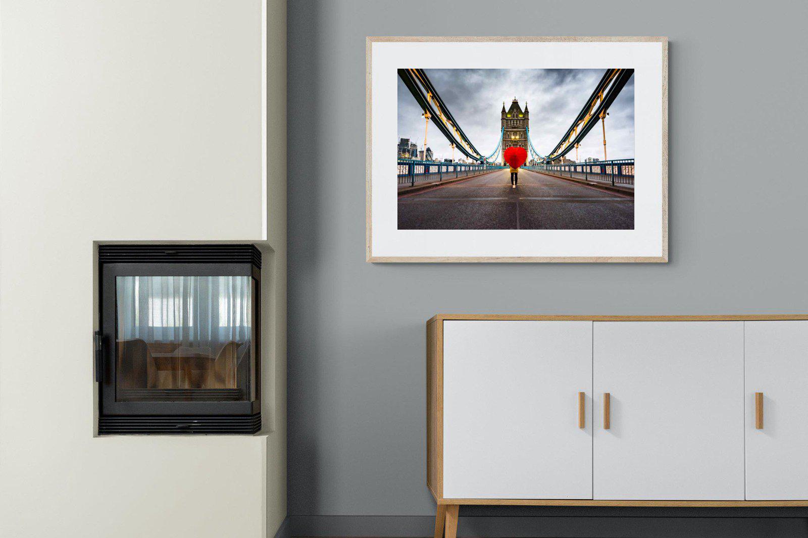 Love London-Wall_Art-100 x 75cm-Framed Print-Wood-Pixalot