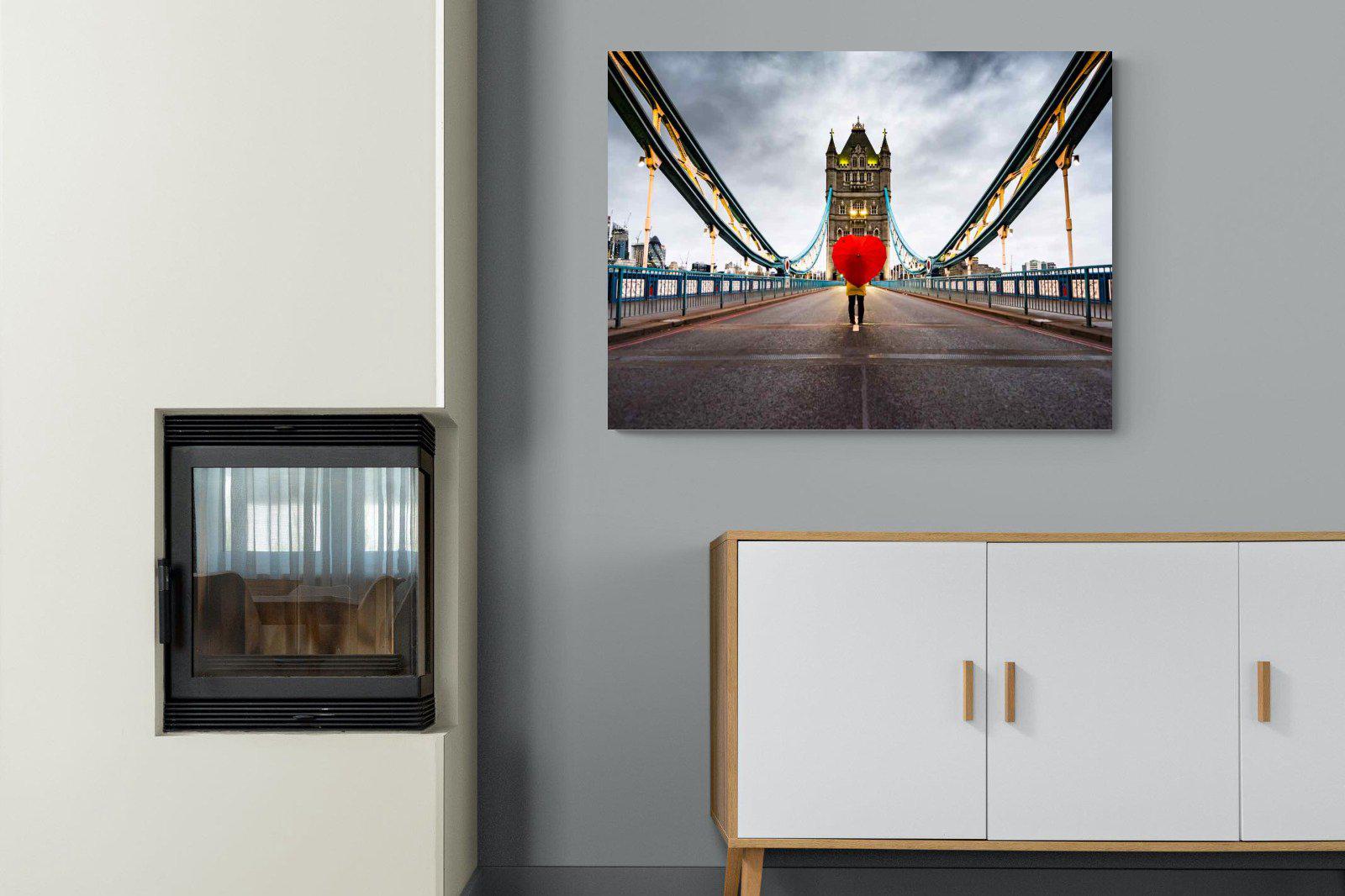 Love London-Wall_Art-100 x 75cm-Mounted Canvas-No Frame-Pixalot