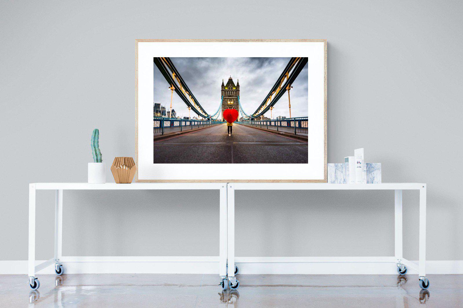 Love London-Wall_Art-120 x 90cm-Framed Print-Wood-Pixalot