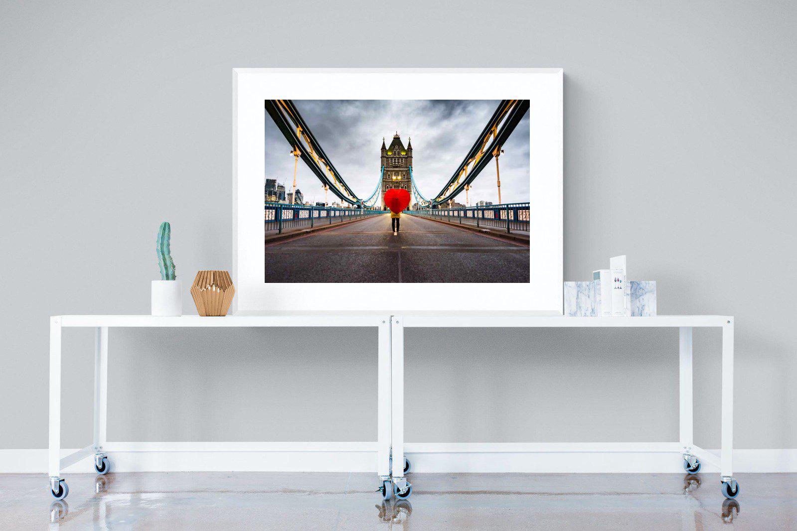 Love London-Wall_Art-120 x 90cm-Framed Print-White-Pixalot