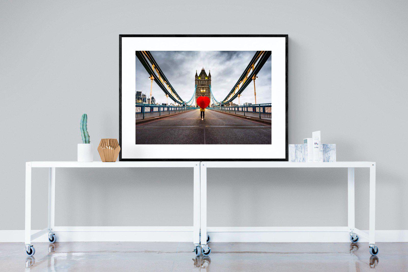Love London-Wall_Art-120 x 90cm-Framed Print-Black-Pixalot